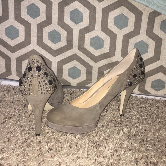Gianni Bini Shoes - 🆕 Gianni Bini Jeweled Heel Suede Pumps NWOT!